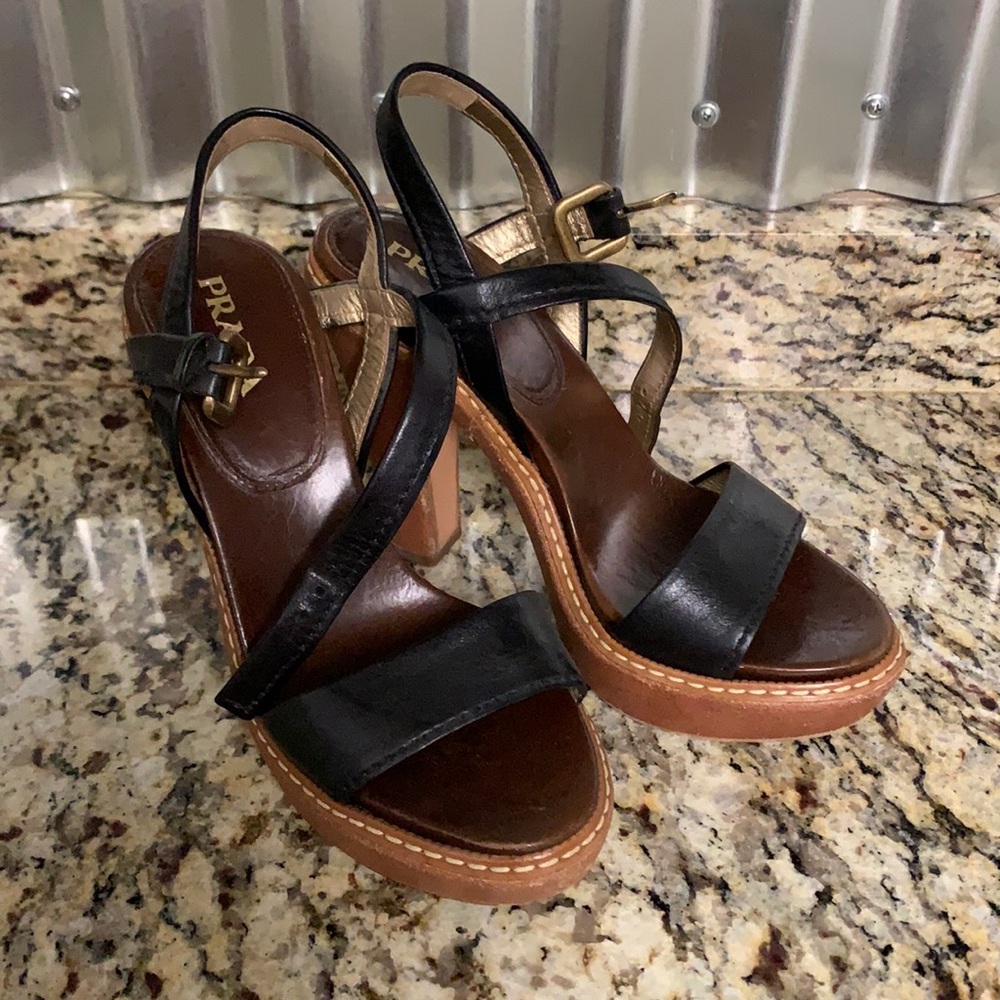 Prada platform sandal 37 fit like 6.5 us